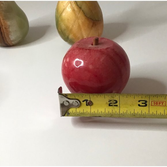 Vintage Alabaster Marble Stone Fruit Set of 6 - Picture 6 of 12